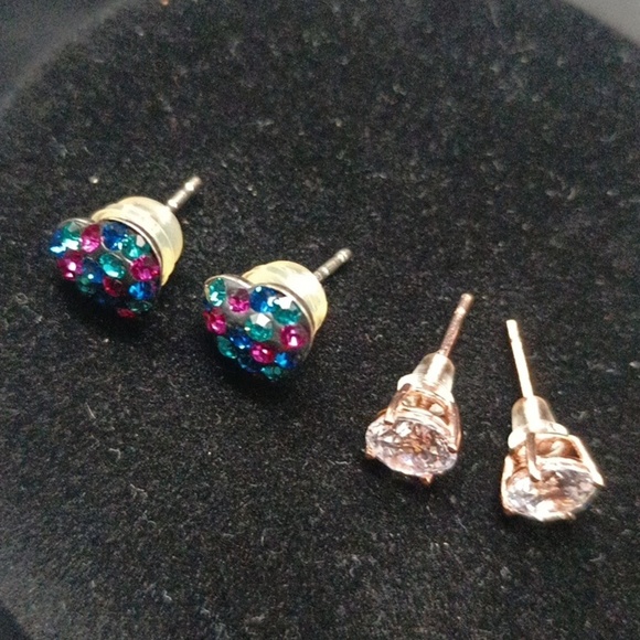 Set of 2 Pairs Sterling Earrings - Picture 2 of 2